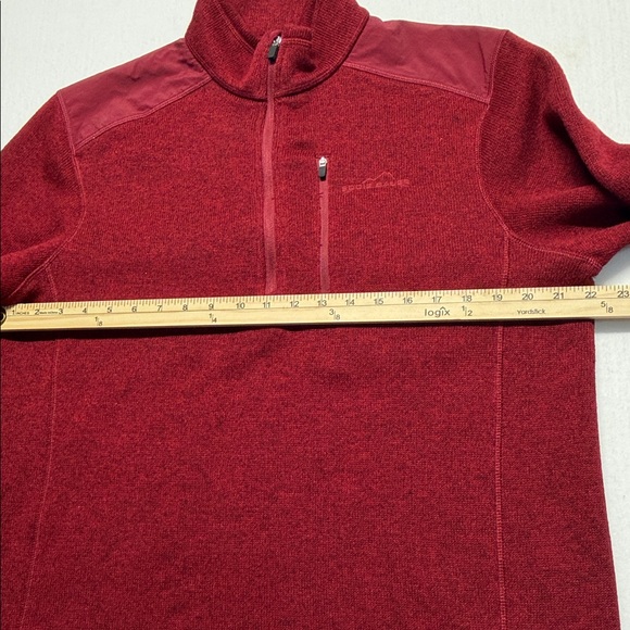 Eddie Bauer Red Quarter-Zip Pullover L - Picture 4 of 9